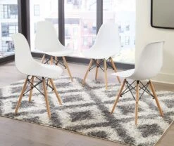 Jaspeni Side Chair (White And Natural) (Set Of 4)