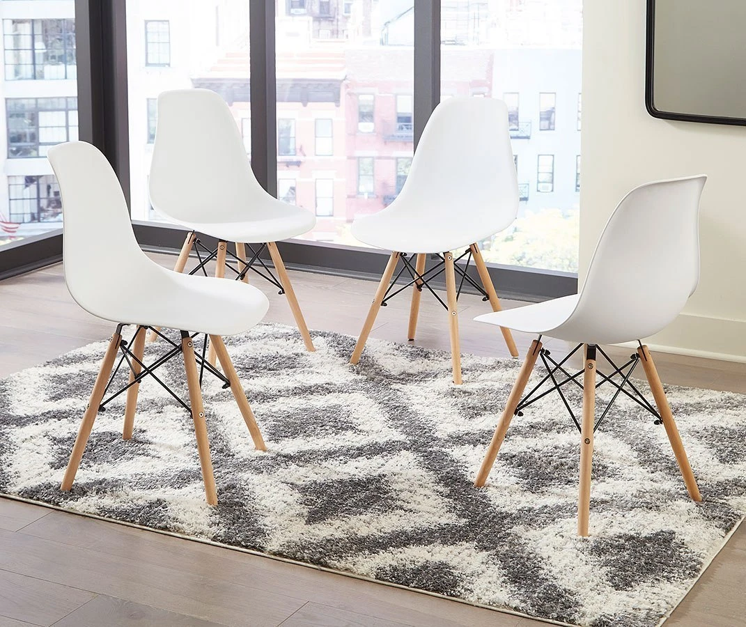 Jaspeni Side Chair (White And Natural) (Set Of 4) 1 Jaspeni Side Chair (White And Natural) (Set Of 4)
