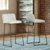 Nerison Beige Tall Upholstered Barstool (Set Of 2)