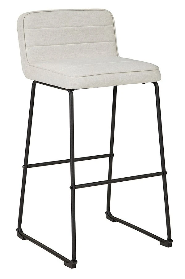 Nerison Beige Tall Upholstered Barstool (Set Of 2) 3 Nerison Beige Tall Upholstered Barstool (Set Of 2) - Image 3