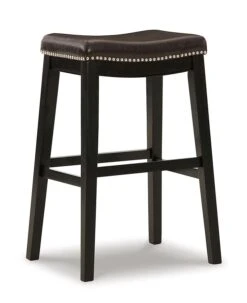 Lemante Dark Brown Tall Upholstered Barstool (Set Of 2) 6 Lemante Dark Brown Tall Upholstered Barstool (Set Of 2) -Signature Design by Ashley D270 130 barstool 3
