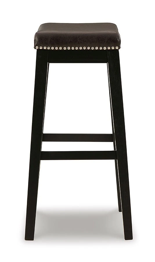 Lemante Dark Brown Tall Upholstered Barstool (Set Of 2) 4 Lemante Dark Brown Tall Upholstered Barstool (Set Of 2) - Image 4