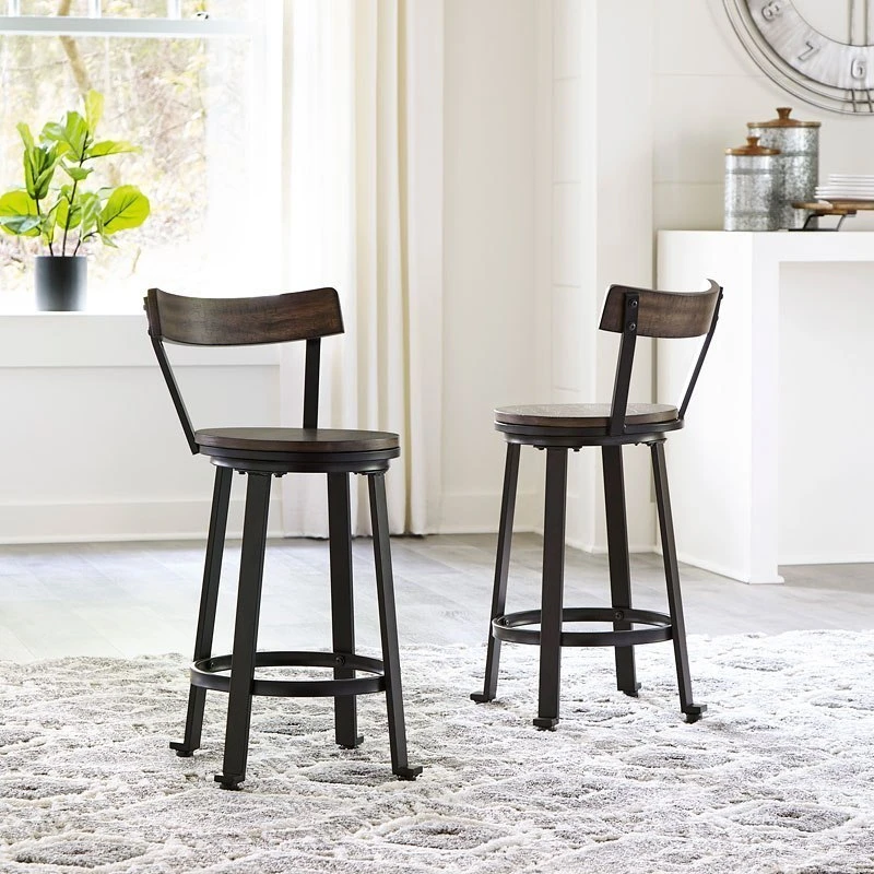 Melenski Swivel Barstool (Set Of 2) 1 Melenski Swivel Barstool (Set Of 2)
