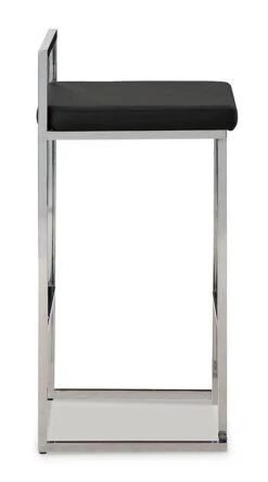 Madanere Black And Chrome Tall Upholstered Barstool (Set Of 2) 8 Madanere Black And Chrome Tall Upholstered Barstool (Set Of 2) -Signature Design by Ashley D275 630 barstool 4
