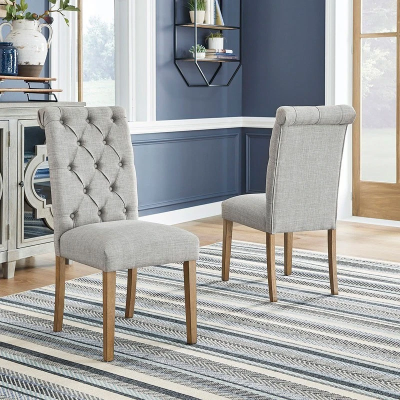 Harvina Light Gray Side Chair (Set Of 2) 1 Harvina Light Gray Side Chair (Set Of 2)