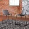 Centiar Gray Upholstered Barstool (Set Of 2)