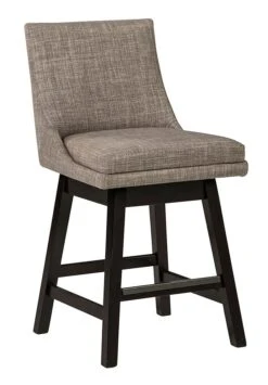 Tallenger Light Gray Upholstered Swivel Barstool (Set Of 2) 6 Tallenger Light Gray Upholstered Swivel Barstool (Set Of 2) -Signature Design by Ashley D380 424 barstool 3