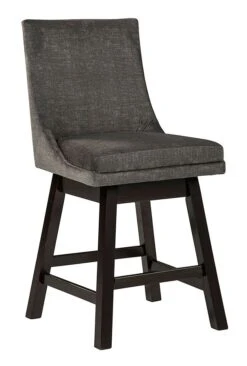 Tallenger Dark Gray Upholstered Swivel Barstool (Set Of 2) -Signature Design by Ashley D380 624 barstool 3