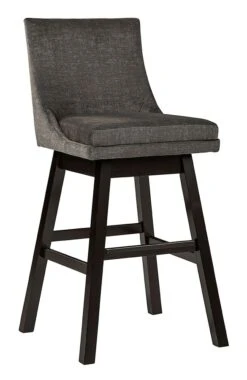 Tallenger Dark Gray Tall Upholstered Swivel Barstool (Set Of 2) -Signature Design by Ashley D380 630 barstool 3