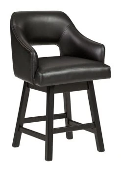 Tallenger Black Upholstered Swivel Barstool (Set Of 2) 6 Tallenger Black Upholstered Swivel Barstool (Set Of 2) -Signature Design by Ashley D380 924 barstool 3