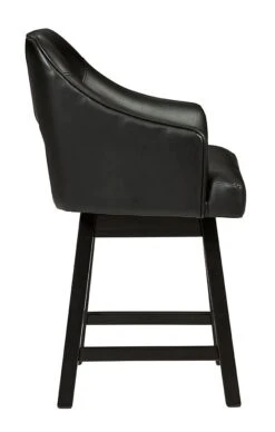 Tallenger Black Upholstered Swivel Barstool (Set Of 2) 7 Tallenger Black Upholstered Swivel Barstool (Set Of 2) -Signature Design by Ashley D380 924 barstool 4