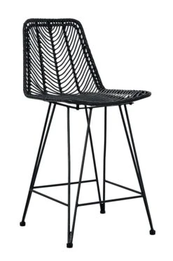 Angentree Black Barstool (Set Of 2) -Signature Design by Ashley D434 124 barstool 6
