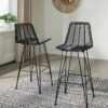 Angentree Black Tall Barstool (Set Of 2)