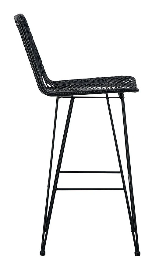 Angentree Black Tall Barstool (Set Of 2) 4 Angentree Black Tall Barstool (Set Of 2) - Image 4