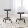 Torjin Gray Swivel Stool (Set Of 2)