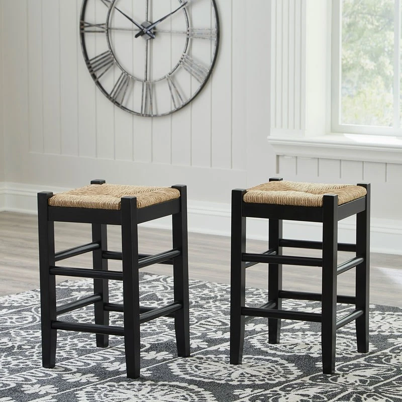 Mirimyn Black Stool (Set Of 2) 1 Mirimyn Black Stool (Set Of 2)