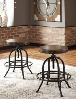 Valebeck Swivel Barstool (Set Of 2)