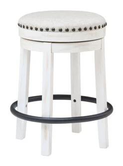 Valebeck White Swivel Stool -Signature Design by Ashley D546 324 stool 3