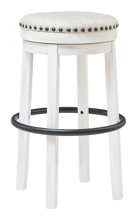 Valebeck White Tall Swivel Stool 2 Valebeck White Tall Swivel Stool - Image 2