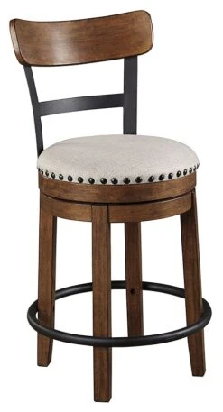 Valebeck Swivel Barstool (Vintage Brown) -Signature Design by Ashley D546 424 barstool 3