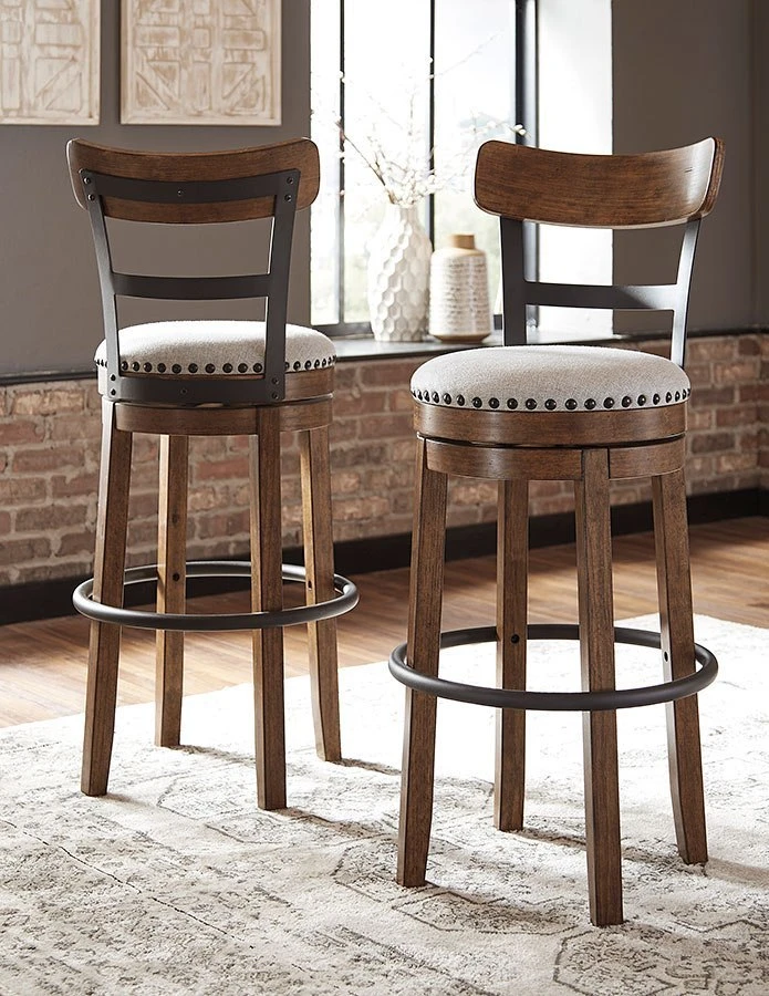 Valebeck Tall Swivel Barstool (Vintage Brown) (Set Of 2) 1 Valebeck Tall Swivel Barstool (Vintage Brown) (Set Of 2)