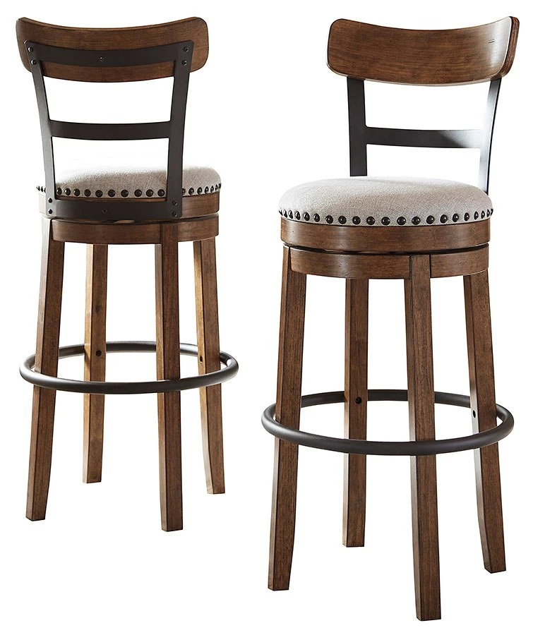 Valebeck Tall Swivel Barstool (Vintage Brown) (Set Of 2) 2 Valebeck Tall Swivel Barstool (Vintage Brown) (Set Of 2) - Image 2