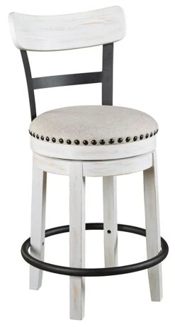 Valebeck Swivel Barstool (Vintage White) (Set Of 2) -Signature Design by Ashley D546 524 barstool 3
