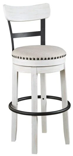 Valebeck Tall Swivel Barstool (Vintage White) (Set Of 2) -Signature Design by Ashley D546 530 barstool 3