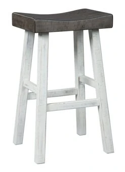 Glosco Antique White And Brown Tall Stool (Set Of 2) -Signature Design by Ashley D548 430 barstool 4