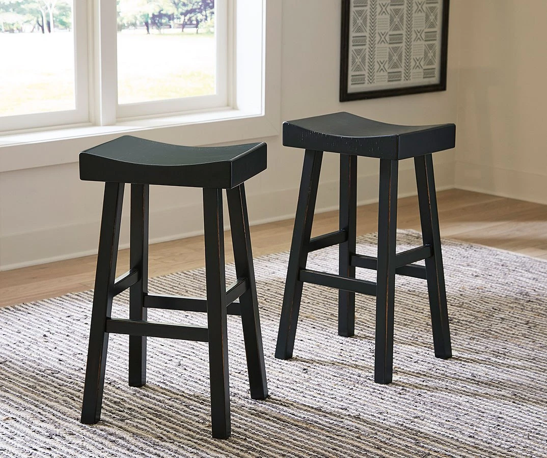 Glosco Antique Black Tall Stool (Set Of 2) 1 Glosco Antique Black Tall Stool (Set Of 2)