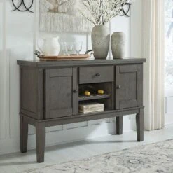 Hallanden Counter Height Dining Room Set 27 Hallanden Counter Height Dining Room Set -Signature Design by Ashley D589 60 server 1