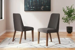 Lyncott Round Dining Room Set W/ Charcoal Chairs