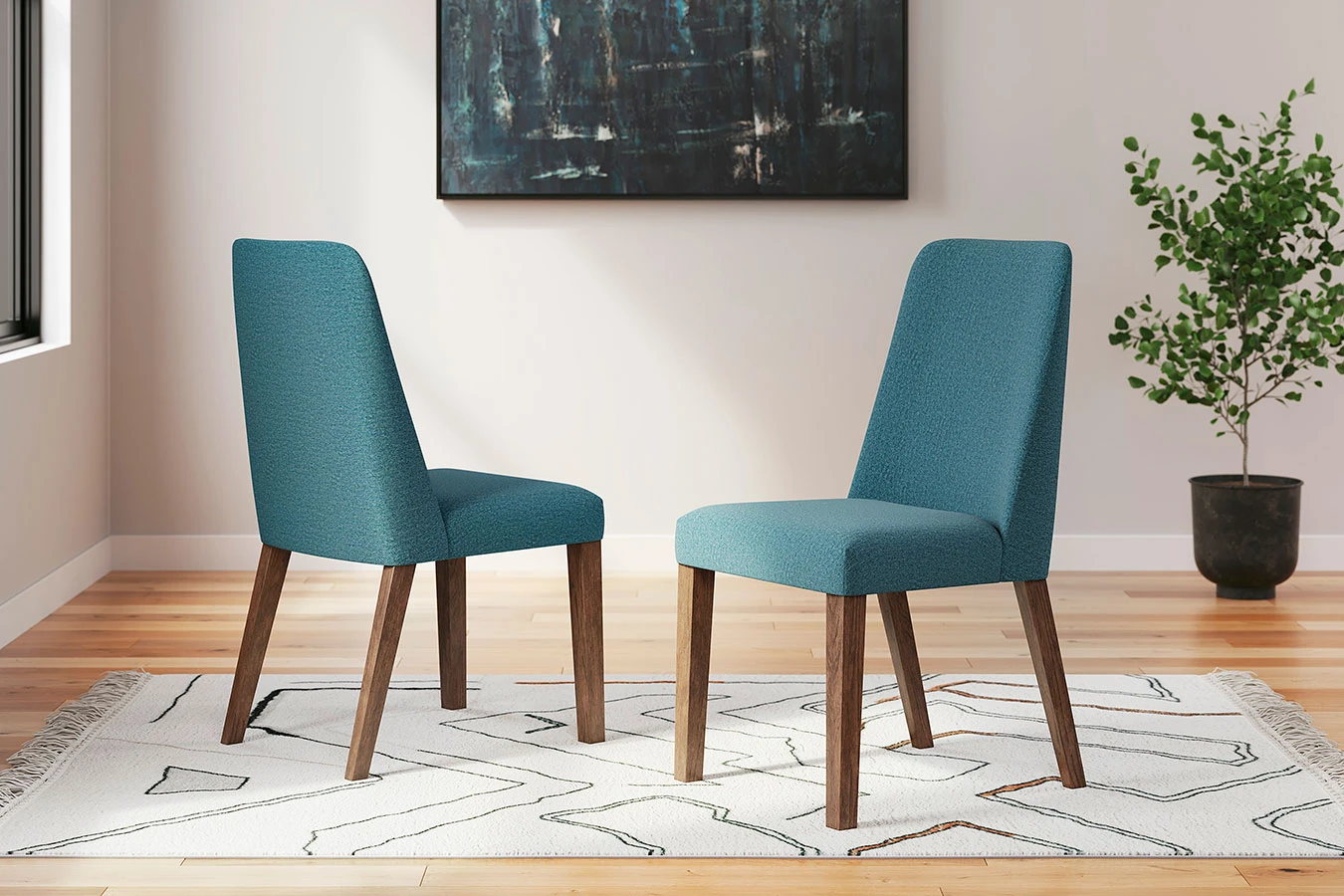 Lyncott Blue Side Chair (Set Of 2) 1 Lyncott Blue Side Chair (Set Of 2)