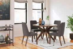 Lyncott Round Dining Room Set W/ Charcoal Chairs 16 Lyncott Round Dining Room Set W/ Charcoal Chairs -Signature Design by Ashley D615 15 02 set 1