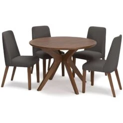 Lyncott Round Dining Room Set W/ Charcoal Chairs 17 Lyncott Round Dining Room Set W/ Charcoal Chairs -Signature Design by Ashley D615 15 02 set 2