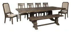 Wyndahl Dining Room Set W/ Bench -Signature Design by Ashley D813 55B 55T 01 00 set 2