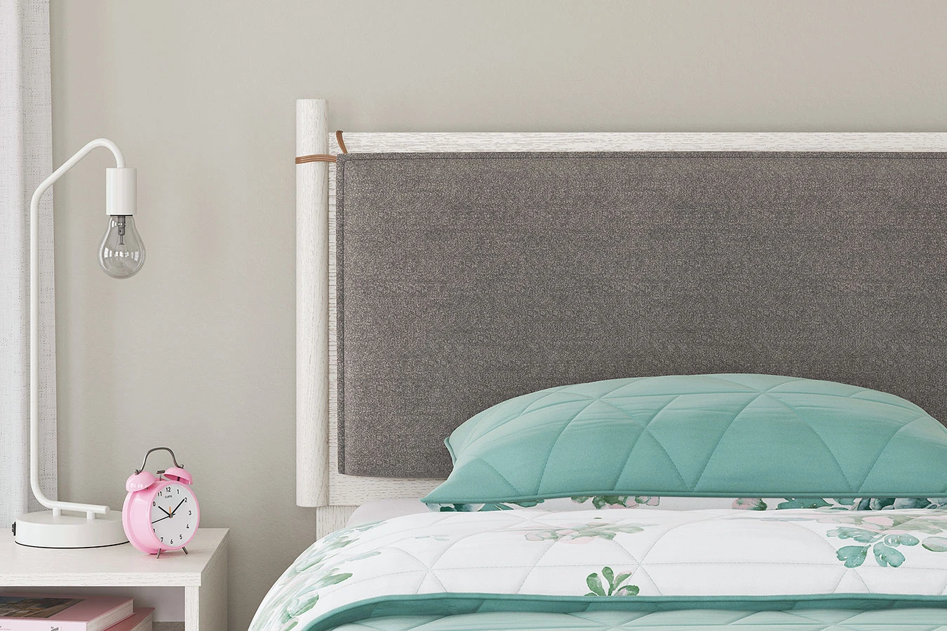 Aprilyn White Youth Platform Bed W/ Panel Headboard 7 Aprilyn White Youth Platform Bed W/ Panel Headboard - Image 7