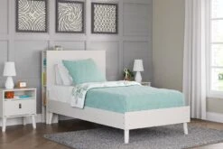 Aprilyn White Youth Platform Bed W/ Bookcase Headboard 19 Aprilyn White Youth Platform Bed W/ Bookcase Headboard -Signature Design by Ashley EB1024 111 163 bed 1