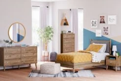 Aprilyn Honey Youth Platform Bedroom Set W/ Panel Headboard -Signature Design by Ashley EB1187 111 155 br set 1