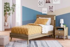 Aprilyn Honey Youth Platform Bed W/ Bookcase Headboard -Signature Design by Ashley EB1187 111 163 bed 1