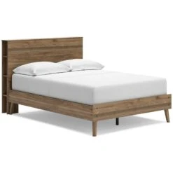 Aprilyn Honey Youth Platform Bedroom Set W/ Bookcase Headboard