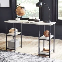 Lazabon Home Office Desk W/ Shelves