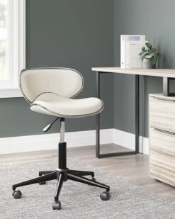 Beauenali Home Office Desk Chair (White)