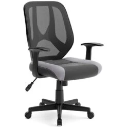 Beauenali Home Office Swivel Desk Chair (Black Mesh Back)