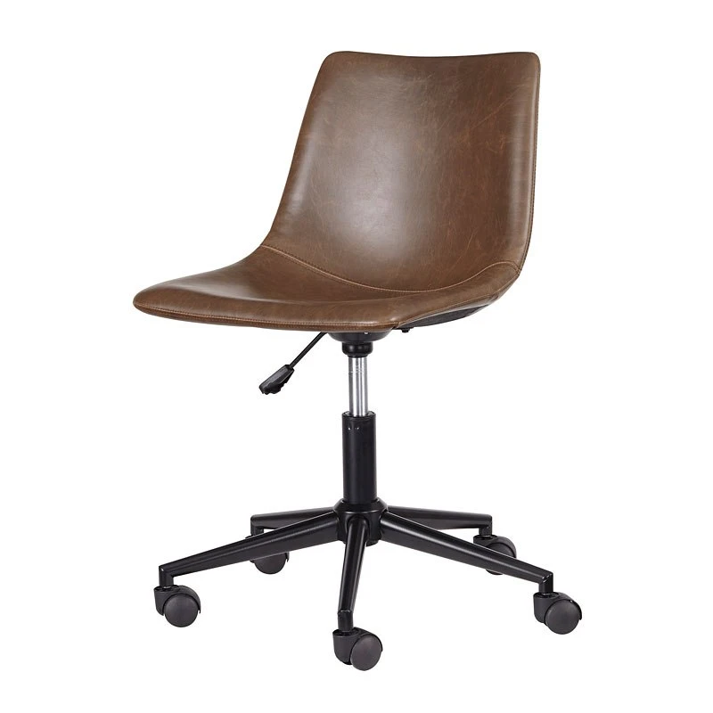 Brown 33 Inch Home Office Swivel Chair 2 Brown 33 Inch Home Office Swivel Chair - Image 2