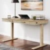 Elmferd Adjustable Height Desk W/ Wireless Charging