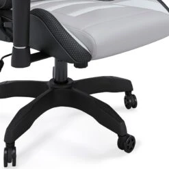 Lynxtyn Office Swivel Desk Chair W/ LED Lighting (White And Gray) -Signature Design by Ashley H400 08A chair 6