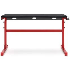 Lynxtyn Adjustable Height Desk (Red And Black)