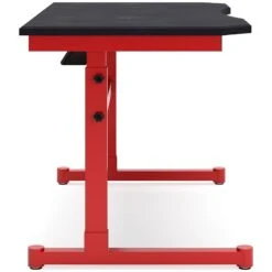 Lynxtyn Adjustable Height Desk (Red And Black) -Signature Design by Ashley H400 411 desk 3