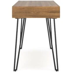 Strumford Brown Home Office Desk W/ 2 Open Storage Areas -Signature Design by Ashley H449 14 desk 3